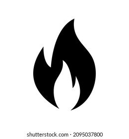 Flammensymbol oder Logo einzeln auf Zeichen, Vektorgrafik - hochwertige Vektorsymbole mit schwarzem Hintergrund
