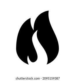 Flammensymbol oder Logo einzeln auf Zeichen, Vektorgrafik - hochwertige Vektorsymbole mit schwarzem Hintergrund
