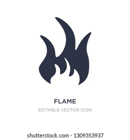 flame icon on white background. Simple element illustration from Nature concept. flame icon symbol design.