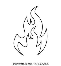 flame icon on a white background