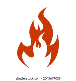 flame icon on a white background
