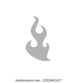 flame icon on a white background, vector illustration