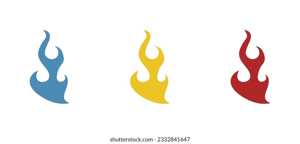 flame icon on a white background, vector illustration