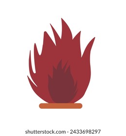 flame icon on a white background, vector illustration