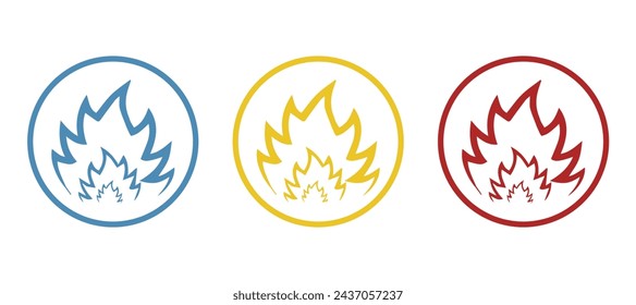 flame icon on a white background, vector illustration
