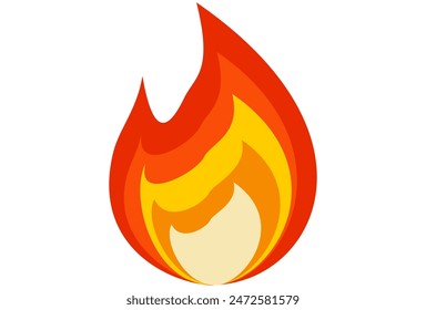 
flame icon, papi flame illustration in flat style, flame vector