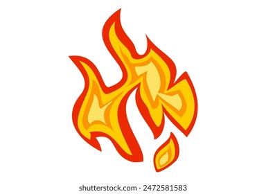 
flame icon, papi flame illustration in flat style, flame vector