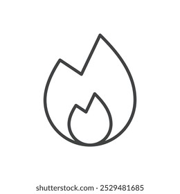 A flame icon representing fire, heat, or passion.