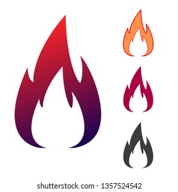 Flame icon. Sample Fire vector Illustration