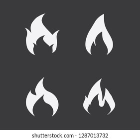 Flame icon set