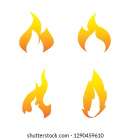 Flame icon set