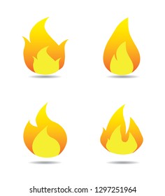 Flame icon set