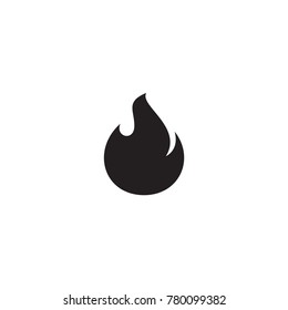 Flame Icon. Sign Design