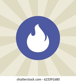 flame icon. sign design. background