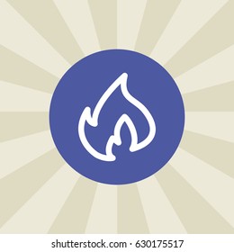 flame icon. sign design. background