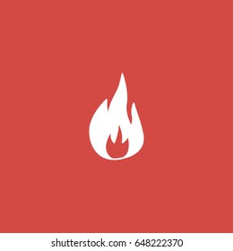 flame icon. sign design. red background