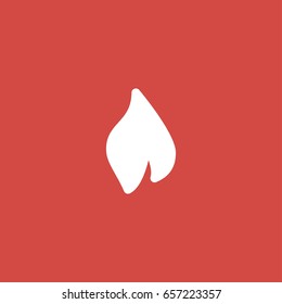 flame icon. sign design. red background