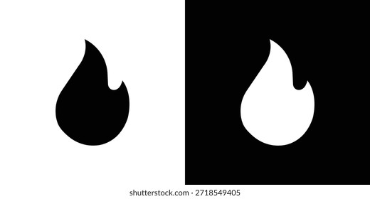 Flammensymbol Silhouette, Vektorgrafik, einzelne flache Form