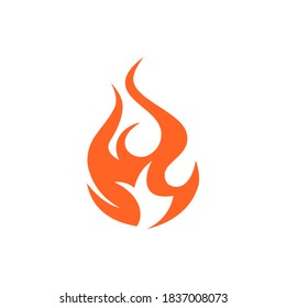 Icono de llama. Ilustración vectorial simple en un estilo plano aislado en un fondo blanco.