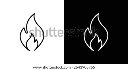 Flame icon symbol concept for graphic design, Website, UI. EPS