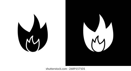 Símbolo de icono de llama. símbolo plano simple sobre fondo en blanco.