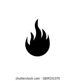 Flame icon symbol vector isolated on white background