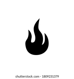 Flame icon symbol vector isolated on white background