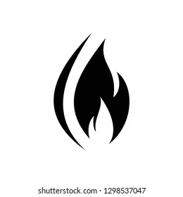 Flame icon symbol vector. on white background