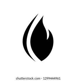 Flame icon symbol vector. on white background