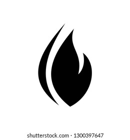 Flame icon symbol vector. on white background