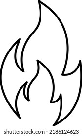 flame icon symbol vector. on white background editable.eps
