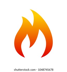 Flame icon. Two tongue fire - stock vector