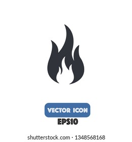 flame icon, flame vector. eps10