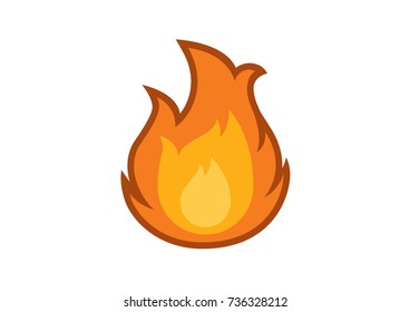 Flame icon vector. Fire vector. Fire on a white background