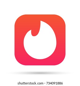 Flame icon. Vector illustration