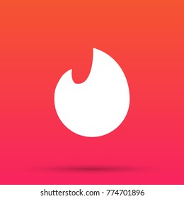 Flame, icon. Vector illustration