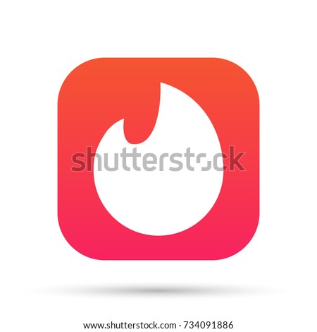 Flame icon. Vector illustration