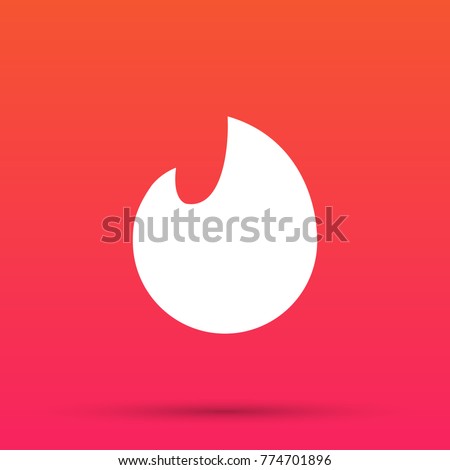 Flame, icon. Vector illustration