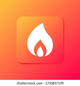 flame icon. Vector illustration EPS 10.