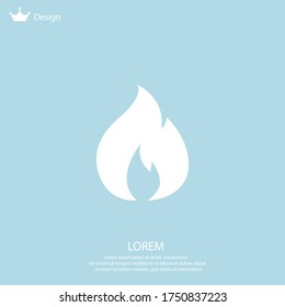 flame icon. Vector illustration EPS 10.