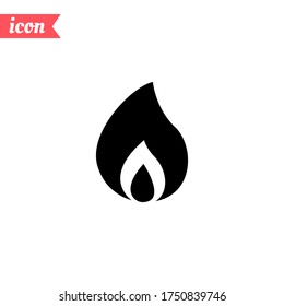 flame icon. Vector illustration EPS 10.