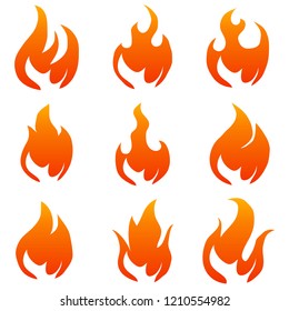 Flame, flame icon. Vector illustration fire.