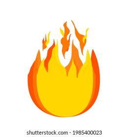 flame icon vector illustration hand drawn white background.