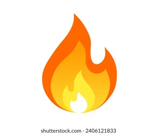 icono de llama. vector. Ilustración. logotipo artístico