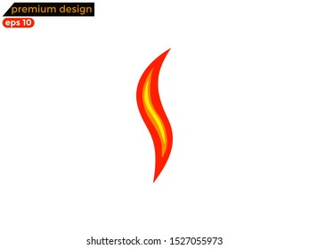 flame icon vector isolated. heat logo and symbol
