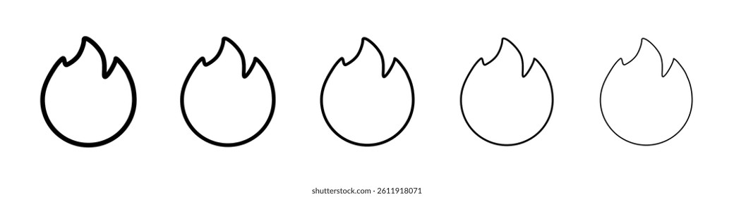 Flame icon Vector logo sign