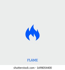 flame icon. flame vector on gray background