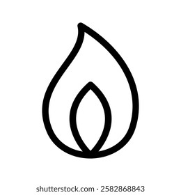 Flame Icon Vector Symbol Design Illustration