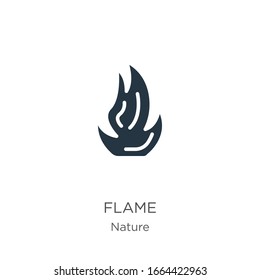 Flame icon vector. Trendy flat flame icon from nature collection isolated on white background. Vector illustration can be used for web and mobile graphic design, logo, eps10