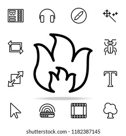 flame icon. web icons universal set for web and mobile on white background